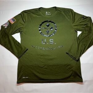 Nike NFL Steelers Salute to Service Long Sleeve Dri-Fit Tee M